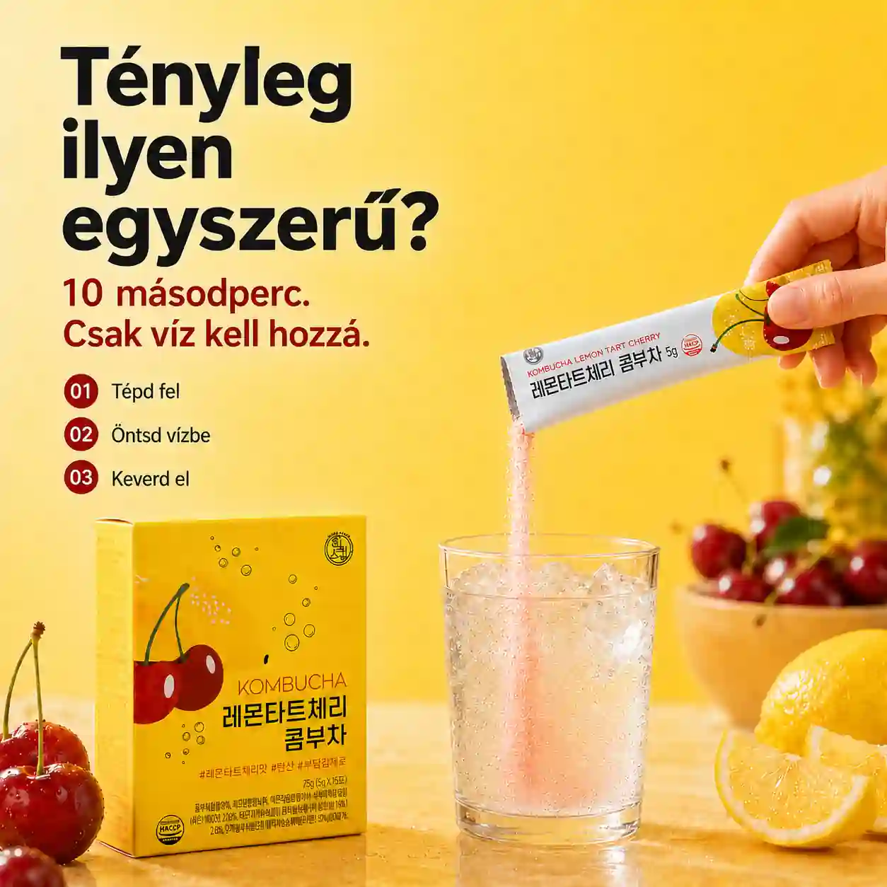 Tényleg ilyen egyszerű? 10 másodperc: tépd fel, öntsd vízbe, keverd el